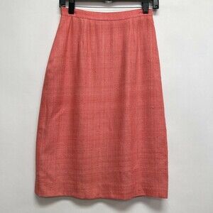 Neiman Marcus Women's Pencil Straight Skirt 4 Orange Peach Salmon NWT
